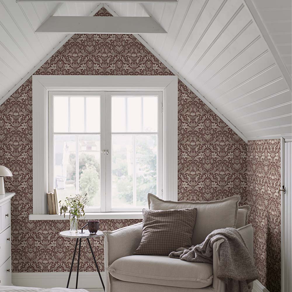 Blomsterfrojd Wallpaper - Rich Red - Boråstapeter - 3294 - Premier Wallcovering
