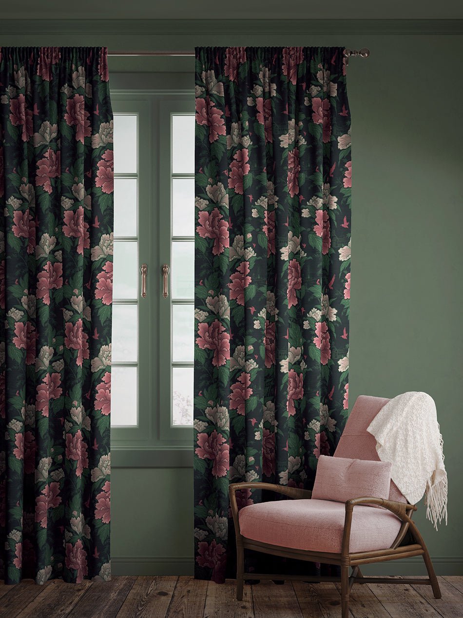 Bloomin Marvellous Recycled Velvet Fabric - Blush Green - Divine Savages - DVS092-BLOMARV-GRE-VEL - Premier Wallcovering