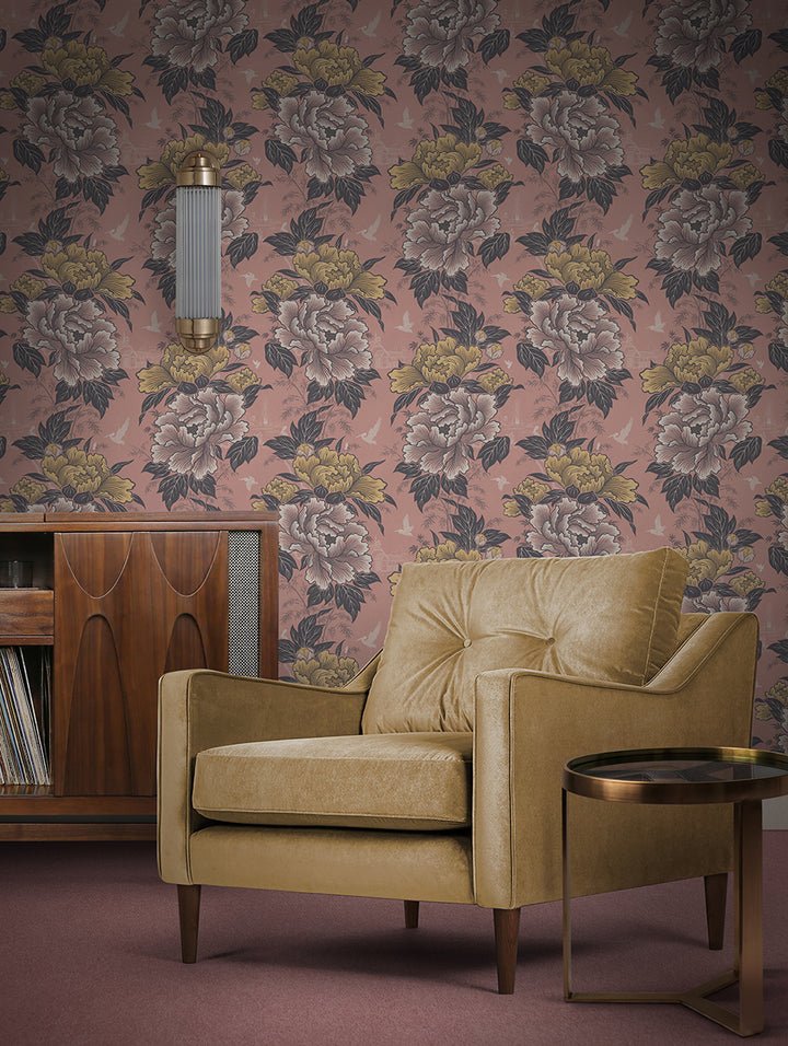 Bloomin Marvellous Wallpaper - Duchess Pink - Divine Savages - DVS094-BLOMARV-PINK-WR - Premier Wallcovering