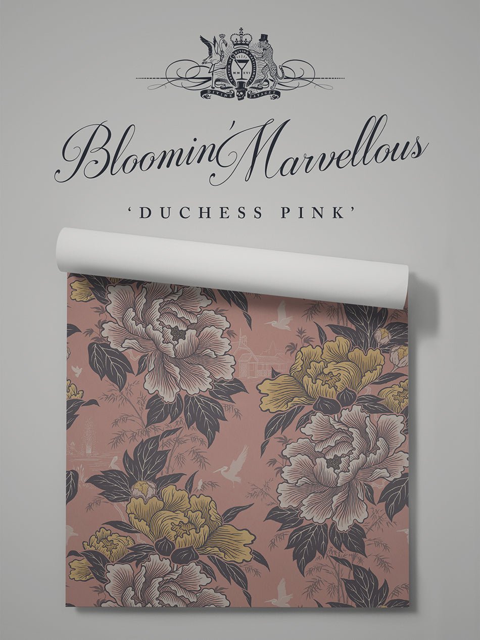 Bloomin Marvellous Wallpaper - Duchess Pink - Divine Savages - DVS094-BLOMARV-PINK-WR - Premier Wallcovering