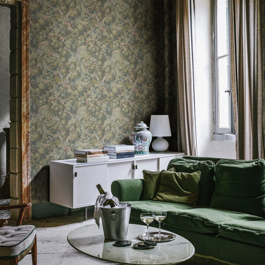 Blooming Park Wallpaper - Green - Rebel Walls - R19253 - Premier Wallcovering