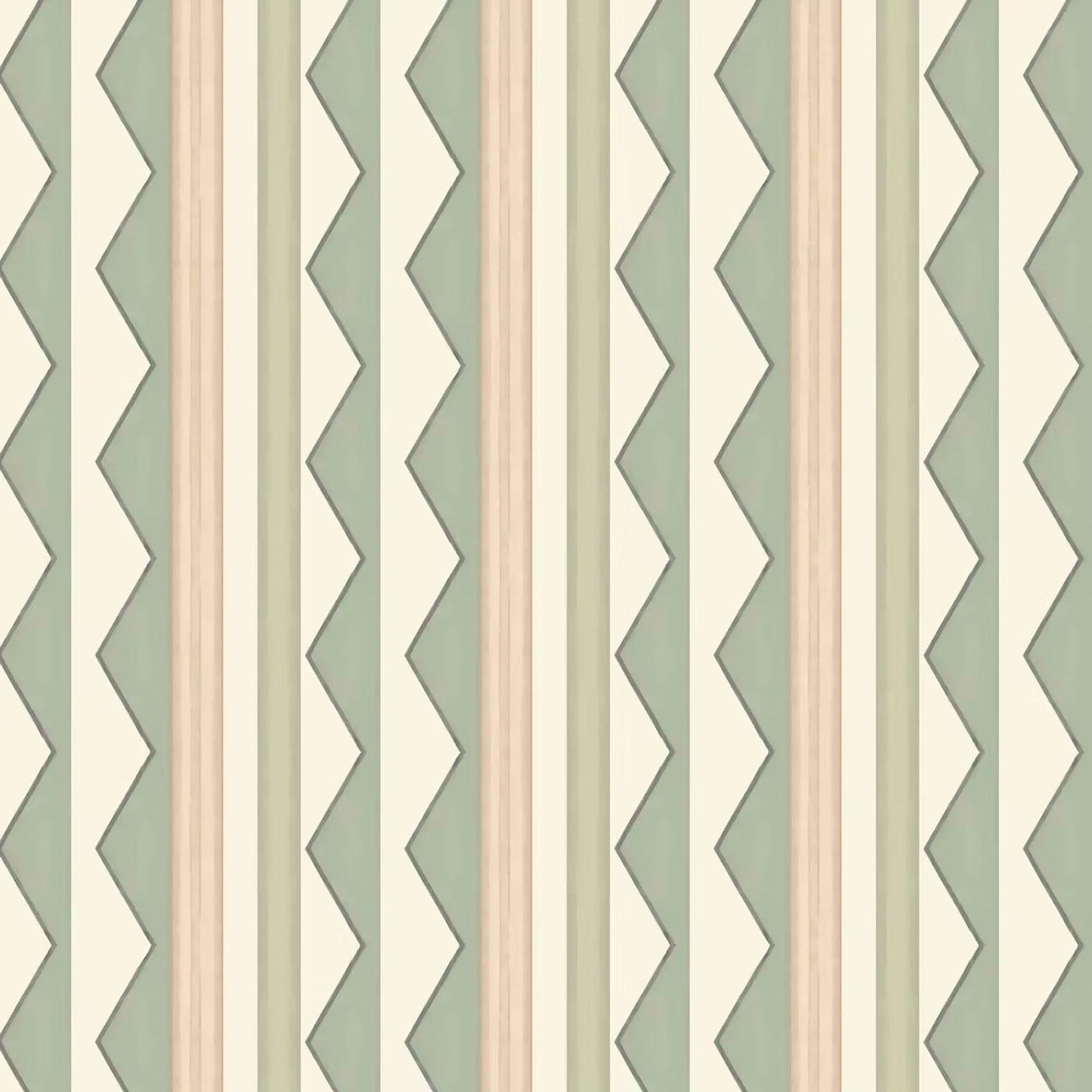 Bloomsbury Stripes Wallpaper - Soft Sage Green - Ottoline - W/BL_STR/101/2 - Premier Wallcovering