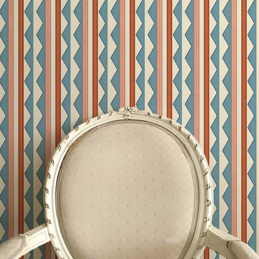 Bloomsbury Stripes Wallpaper - Denim Blue - Ottoline - W/BL_STR/101/1 - Premier Wallcovering