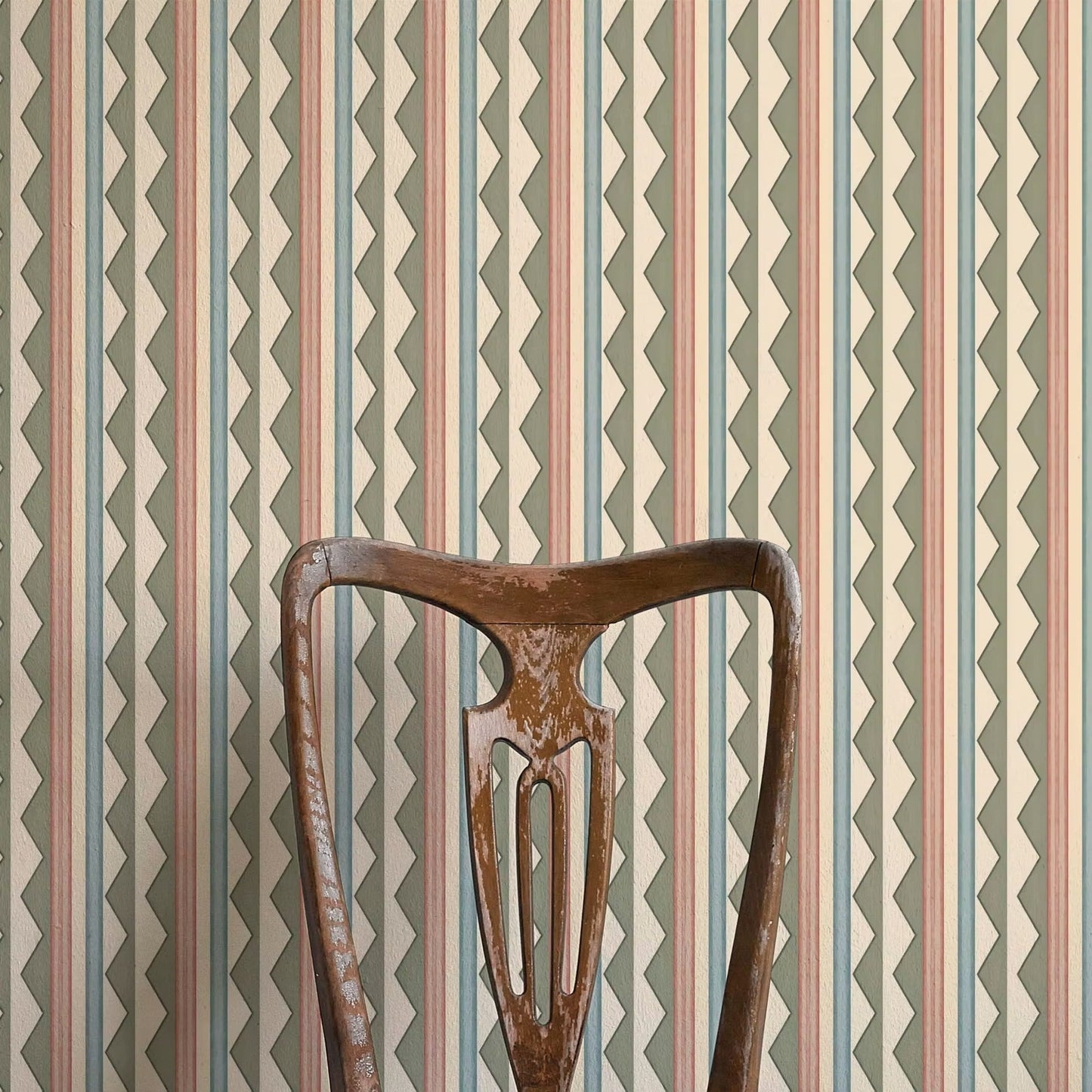 Bloomsbury Stripes Wallpaper - Autumn Green - Ottoline - W/BL_STR/101/3 - Premier Wallcovering