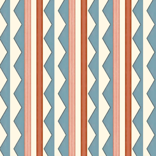 Bloomsbury Stripes Wallpaper - Denim Blue - Ottoline - W/BL_STR/101/1 - Premier Wallcovering