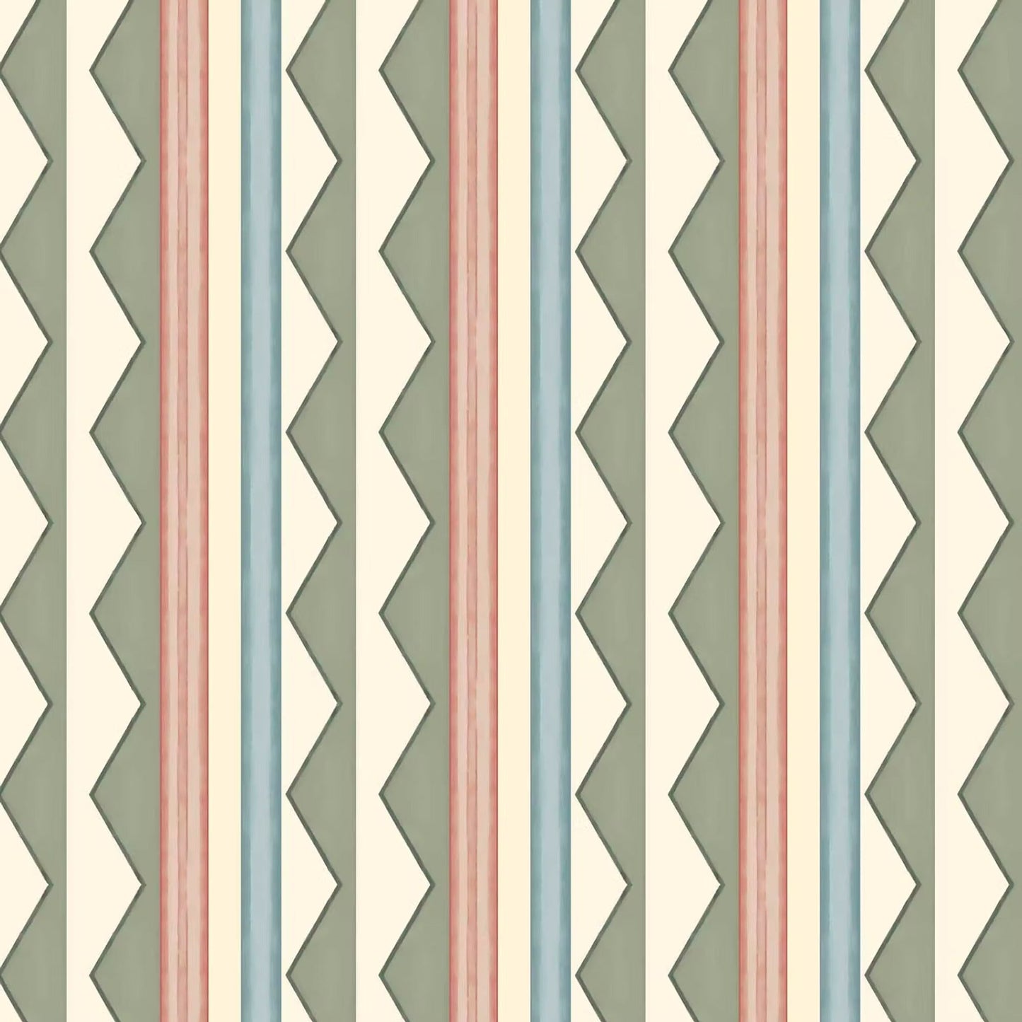 Bloomsbury Stripes Wallpaper - Autumn Green - Ottoline - W/BL_STR/101/3 - Premier Wallcovering