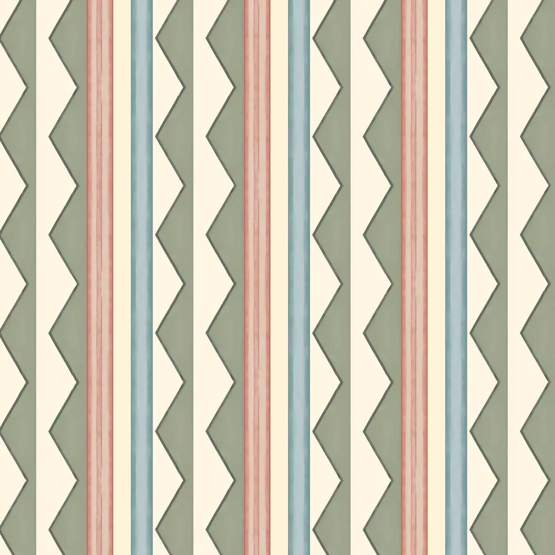 Bloomsbury Stripes Wallpaper - Autumn Green - Ottoline - W/BL_STR/101/3 - Premier Wallcovering