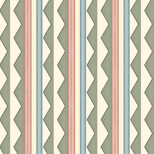 Bloomsbury Stripes Wallpaper - Autumn Green - Ottoline - W/BL_STR/101/3 - Premier Wallcovering