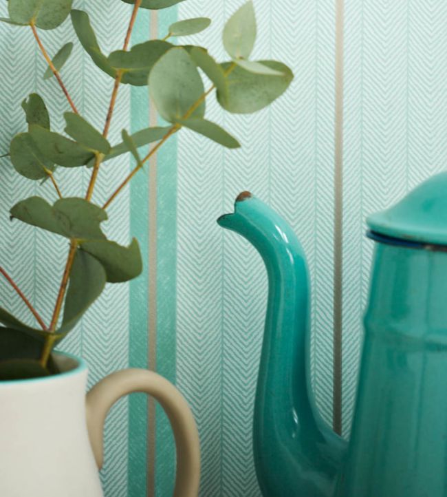 Bloomsbury Wallpaper - Duckegg - Osborne & Little - W6290-01 - Premier Wallcovering