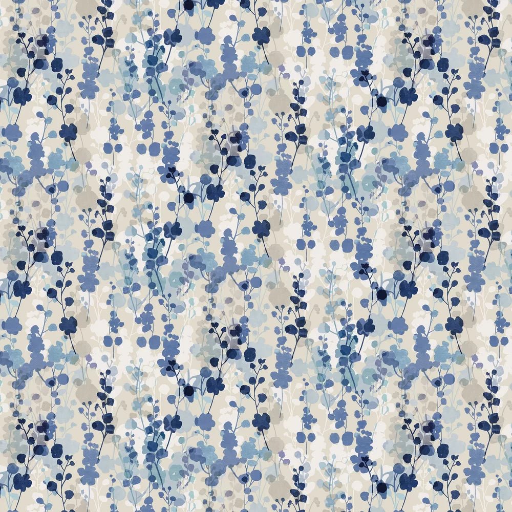 Blossom Wallpaper - Blue Natural - Ohpopsi - JRD50124W - Premier Wallcovering