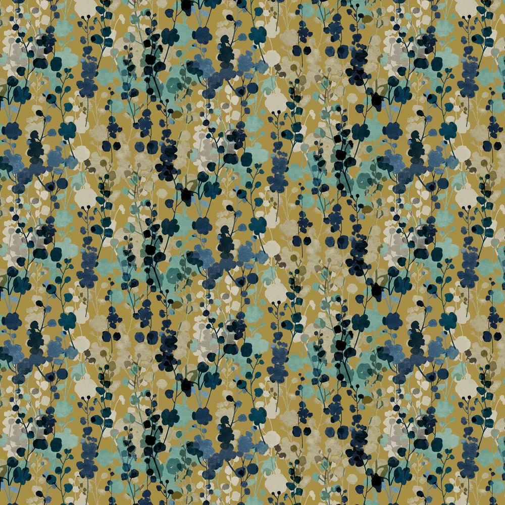 Blossom Wallpaper - Royal Mustard - Ohpopsi - JRD50126W - Premier Wallcovering