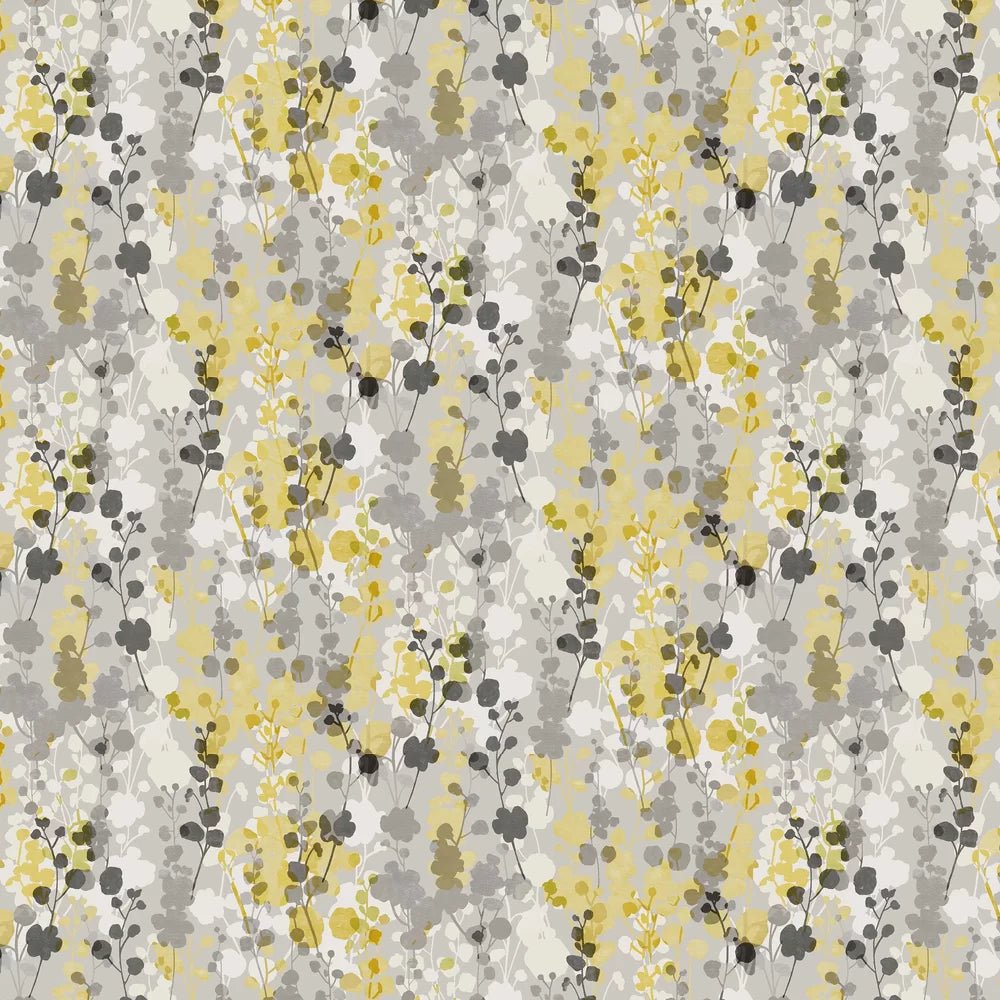Blossom Wallpaper - Mustard Grey - Ohpopsi - JRD50127W - Premier Wallcovering