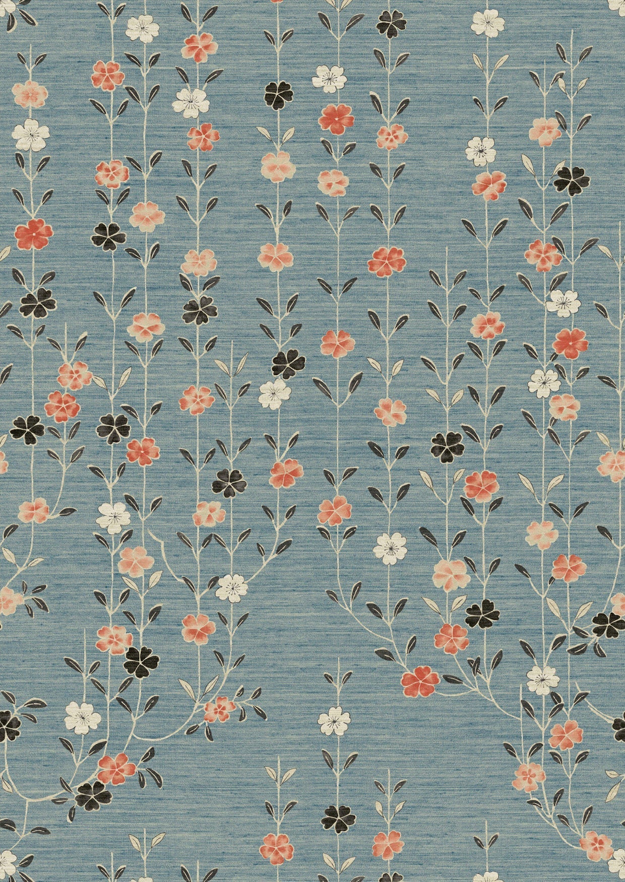 Blossom Wallpaper - Coral Sea - Lewis & Wood - Premier Wallcovering