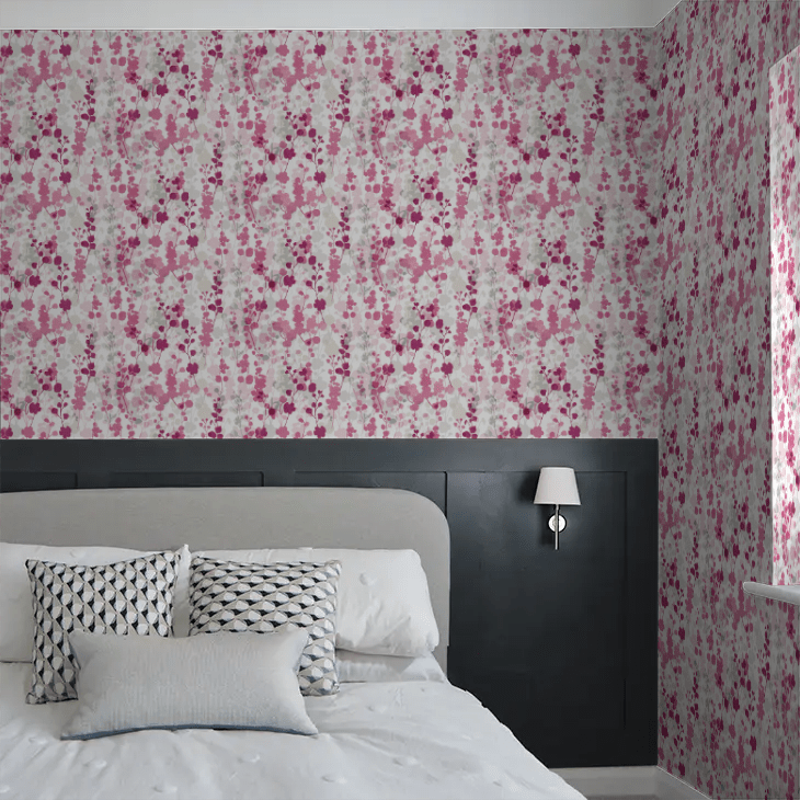 Blossom Wallpaper - Raspberry - Ohpopsi - JRD50123W - Premier Wallcovering