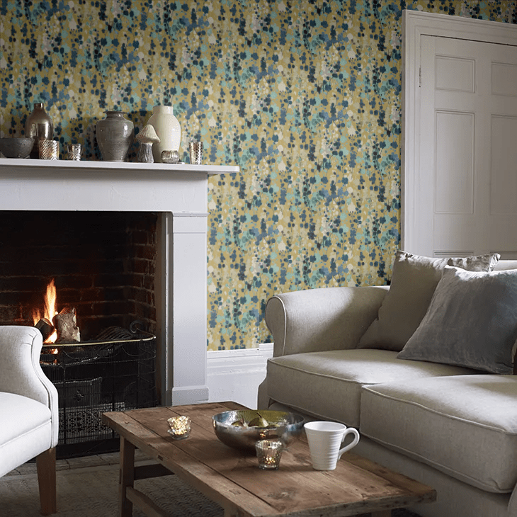 Blossom Wallpaper - Royal Mustard - Ohpopsi - JRD50126W - Premier Wallcovering