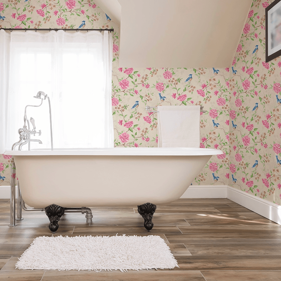 Blossoming Birdsong Wallpaper - Vintage Cream - LAN100216 - Lucie Annabel - Premier Wallcovering