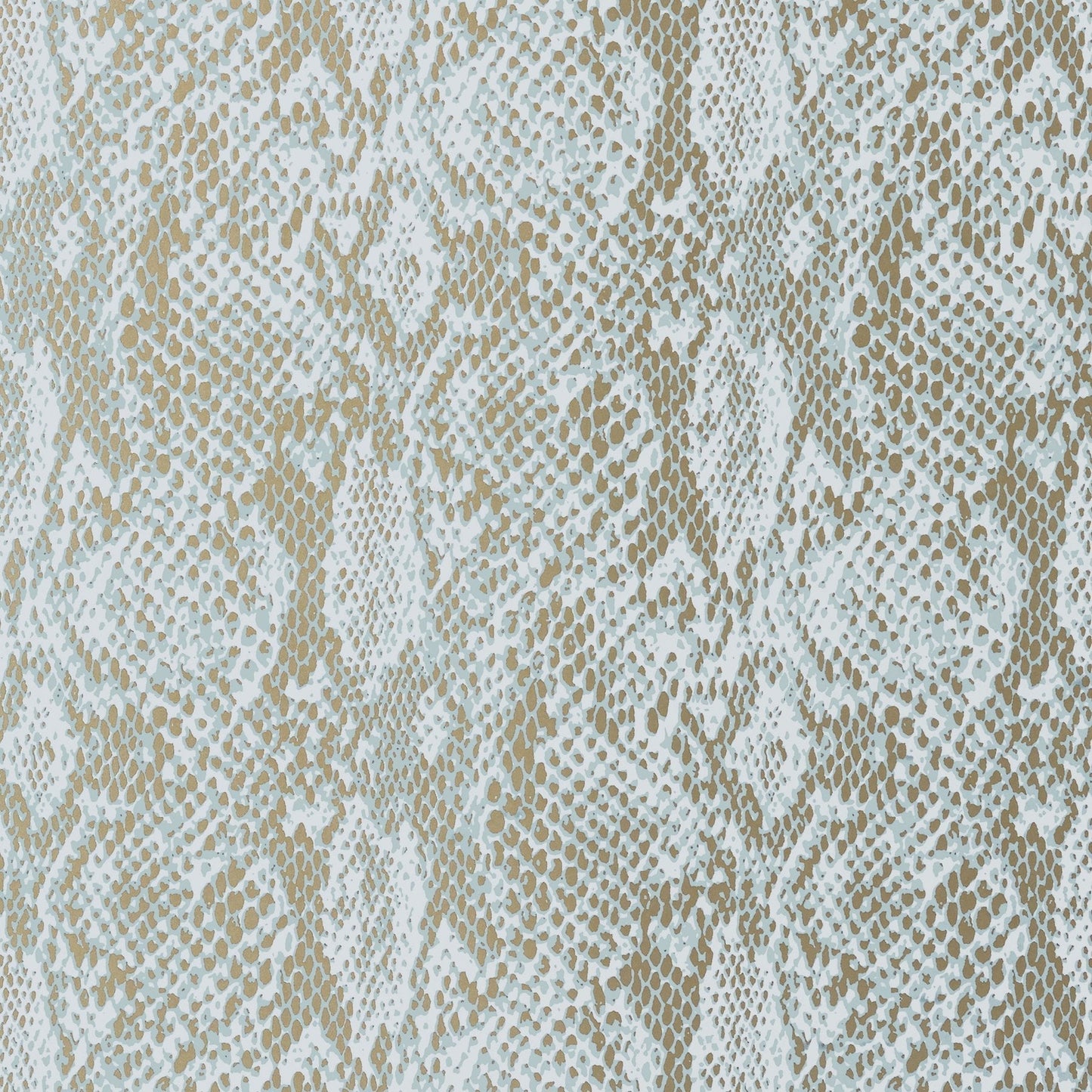 Boa Wallpaper - Aqua on Metallic Gold - Thibaut - T75167 - Premier Wallcovering
