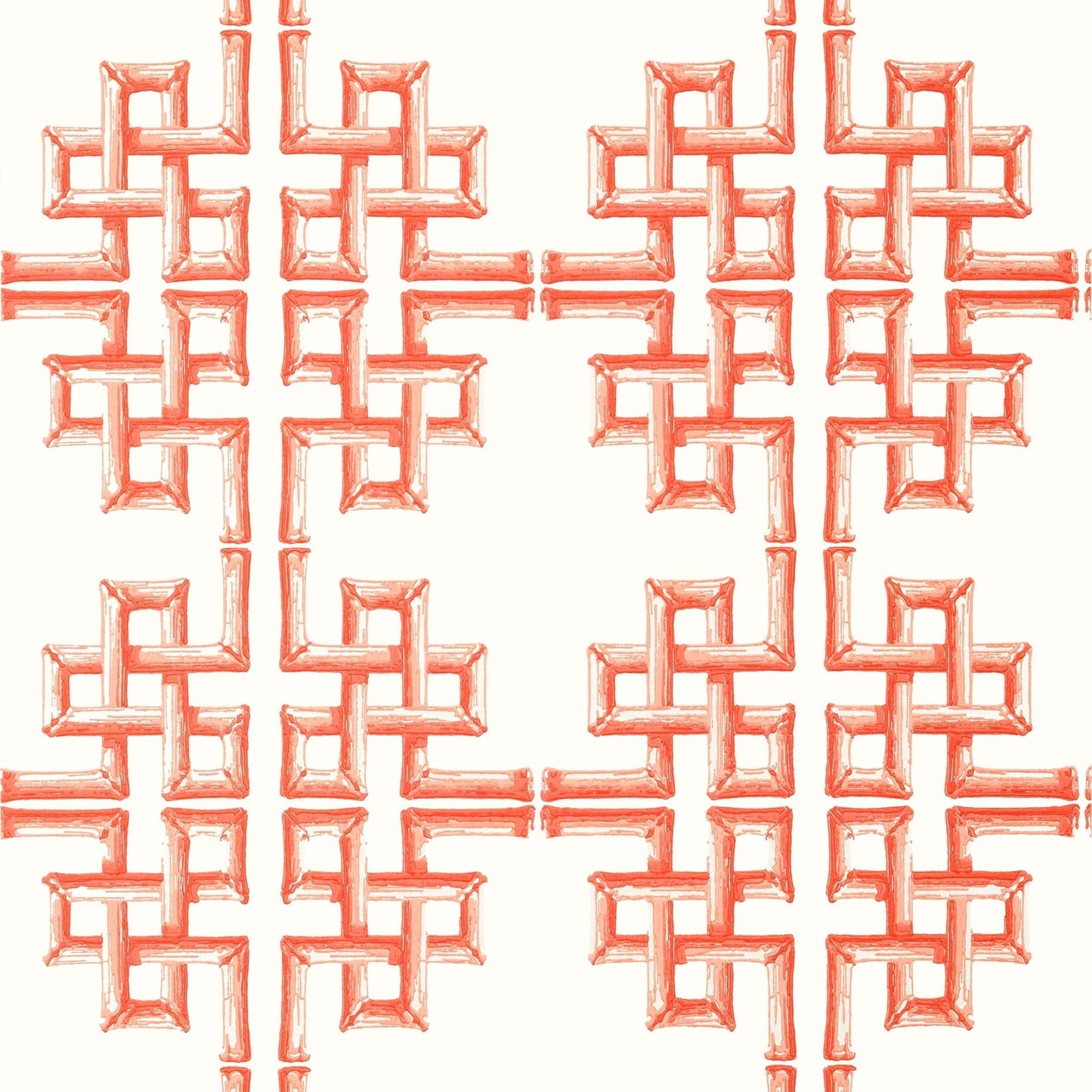 Boca Bamboo Wallpaper - Coral - Thibaut - T13904 - Premier Wallcovering