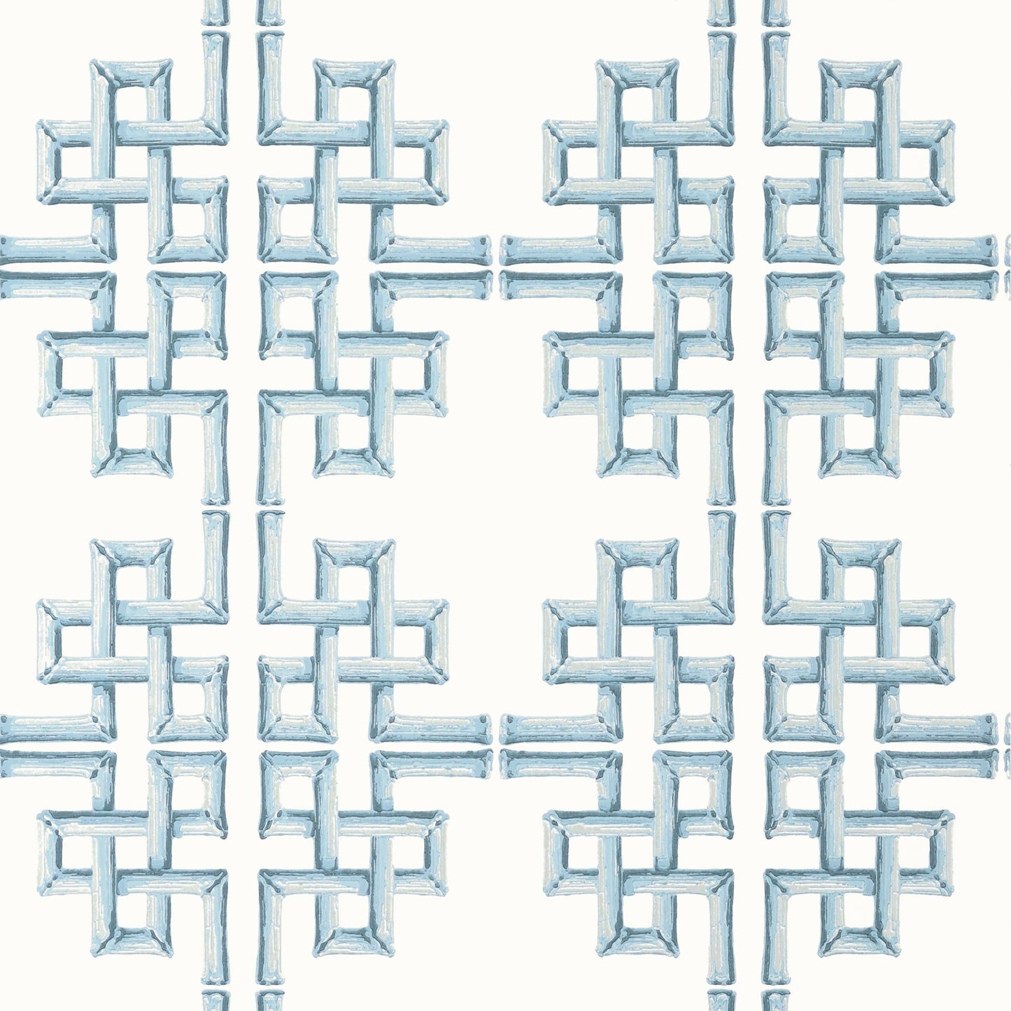 Boca Bamboo Wallpaper - Spa Blue - Thibaut - T13902 - Premier Wallcovering