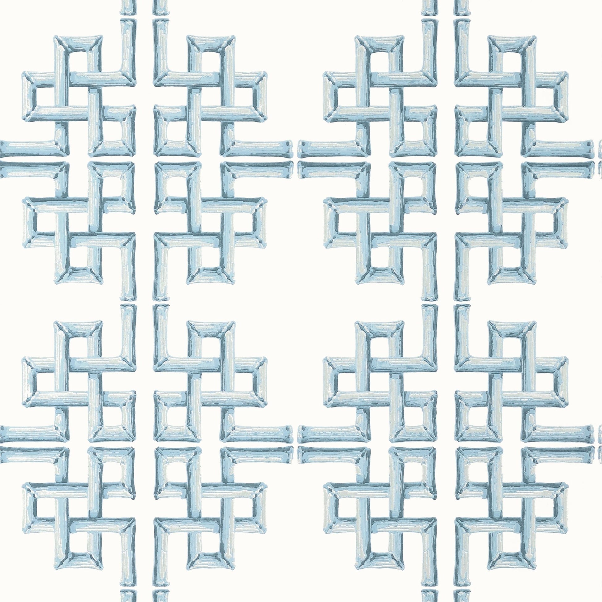 Boca Bamboo Wallpaper - Spa Blue - Thibaut - T13902 - Premier Wallcovering