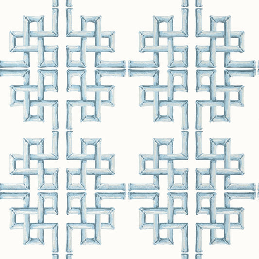 Boca Bamboo Wallpaper - Spa Blue - Thibaut - T13902 - Premier Wallcovering