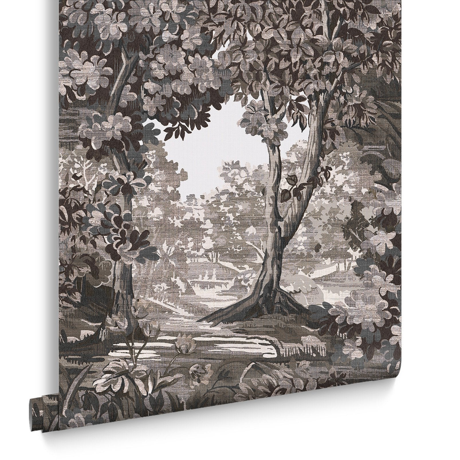Bodenham Wallpaper - Etching Charcoal - Graham & Brown - 127903 - Premier Wallcovering