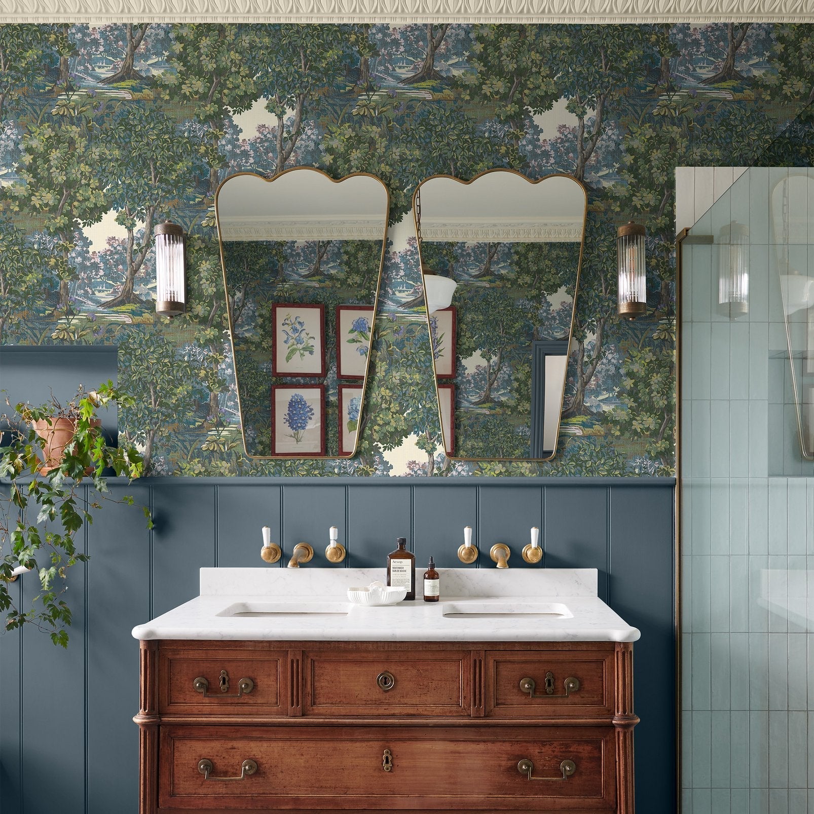 Bodenham Wallpaper - Heritage Green - Graham & Brown - 127901 - Premier Wallcovering