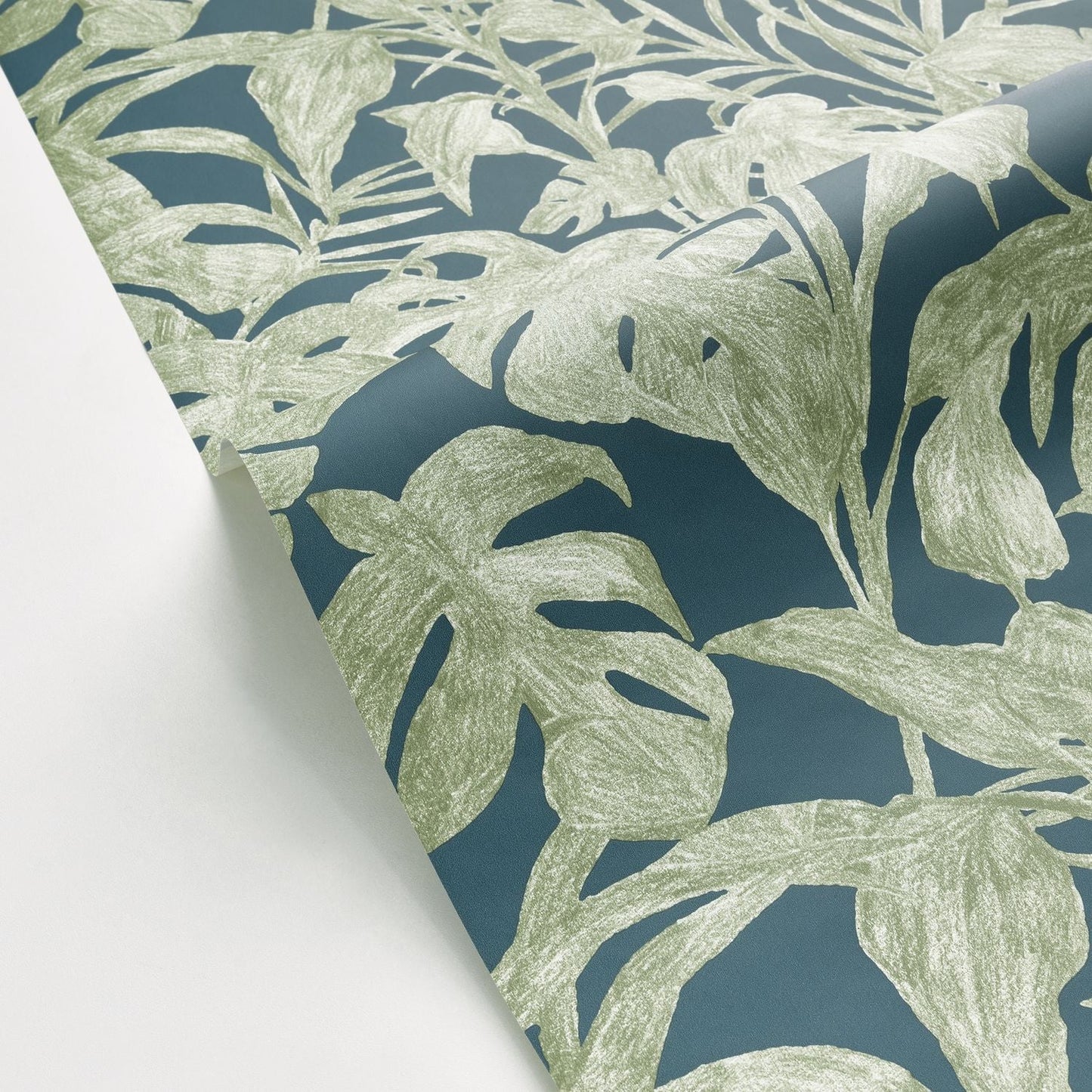 Bogota Wallpaper - Kaki Bleu - Caselio - 103876715 - Premier Wallcovering