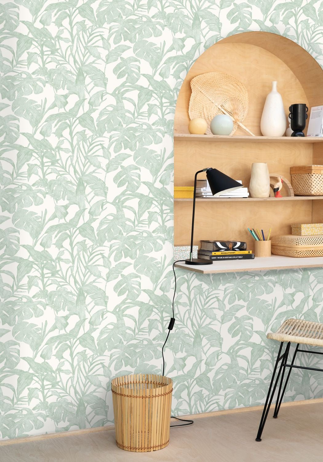 Bogota Wallpaper - Vert D'eau - Caselio - 103870788 - Premier Wallcovering