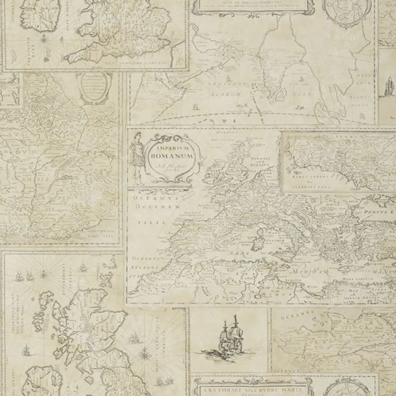 Bohemian Travels Wallpaper - Parchment - Mulberry Home - FG077/J107 - Premier Wallcovering