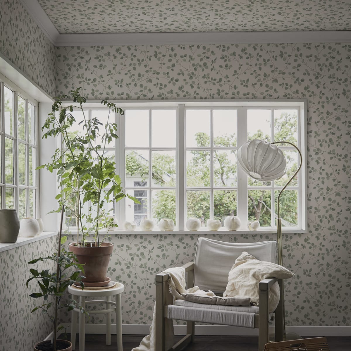 Bokskog Wallpaper - Garden Green - Sandberg - S10322 - Premier Wallcovering