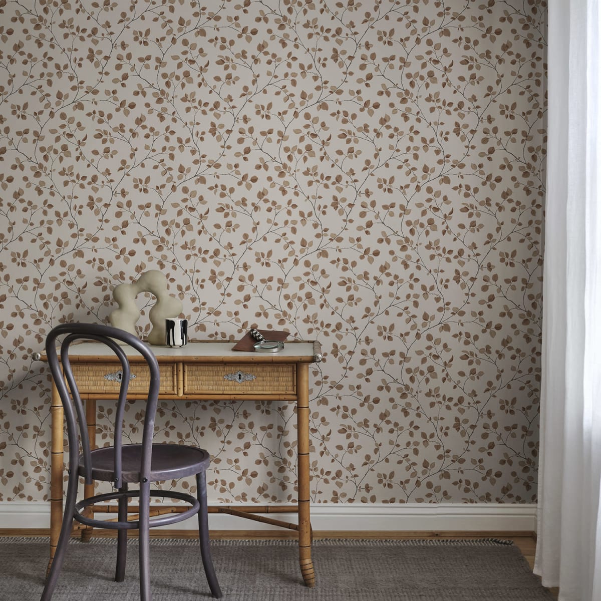 Bokskog Wallpaper - Terracotta - Sandberg - S10324 - Premier Wallcovering