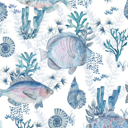 Bollu Wallpaper - Marine - Voyage Maison - BOLLU/WPO/MAR - Premier Wallcovering