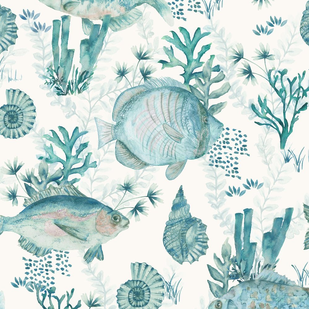 Bollu Wallpaper - Seamist - Voyage Maison - BOLLU/WPO/SEA - Premier Wallcovering