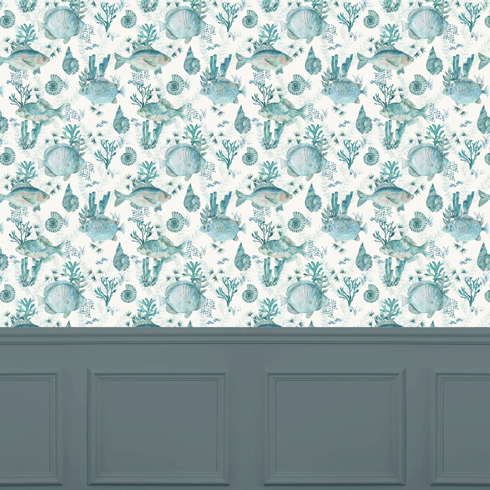 Bollu Wallpaper - Seamist - Voyage Maison - BOLLU/WPO/SEA - Premier Wallcovering