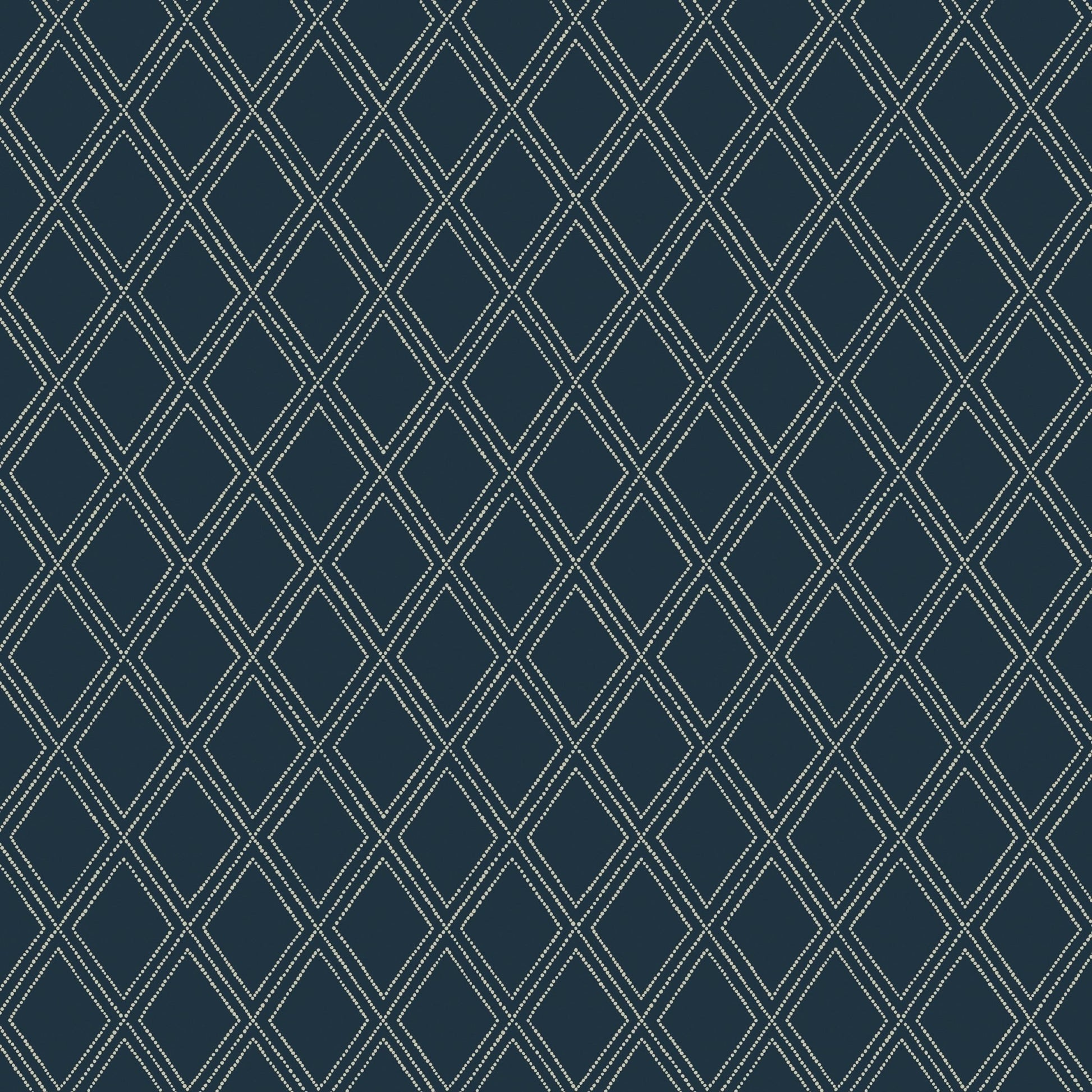 Bonaire Wallpaper - Cream on Navy - Thibaut - T88753 - Premier Wallcovering