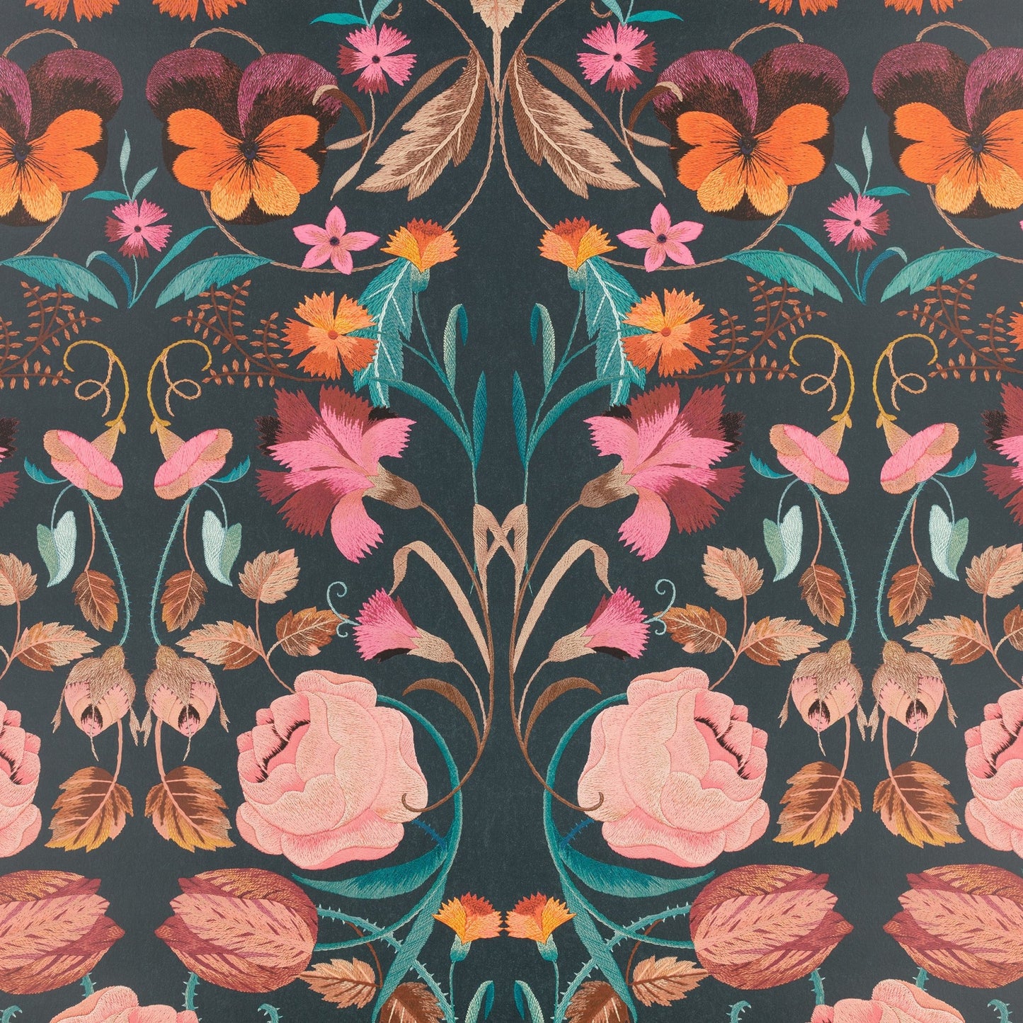 Bonita Matte Wallpaper - Rosa - Romo - Temperley London - W456/02 - Premier Wallcovering