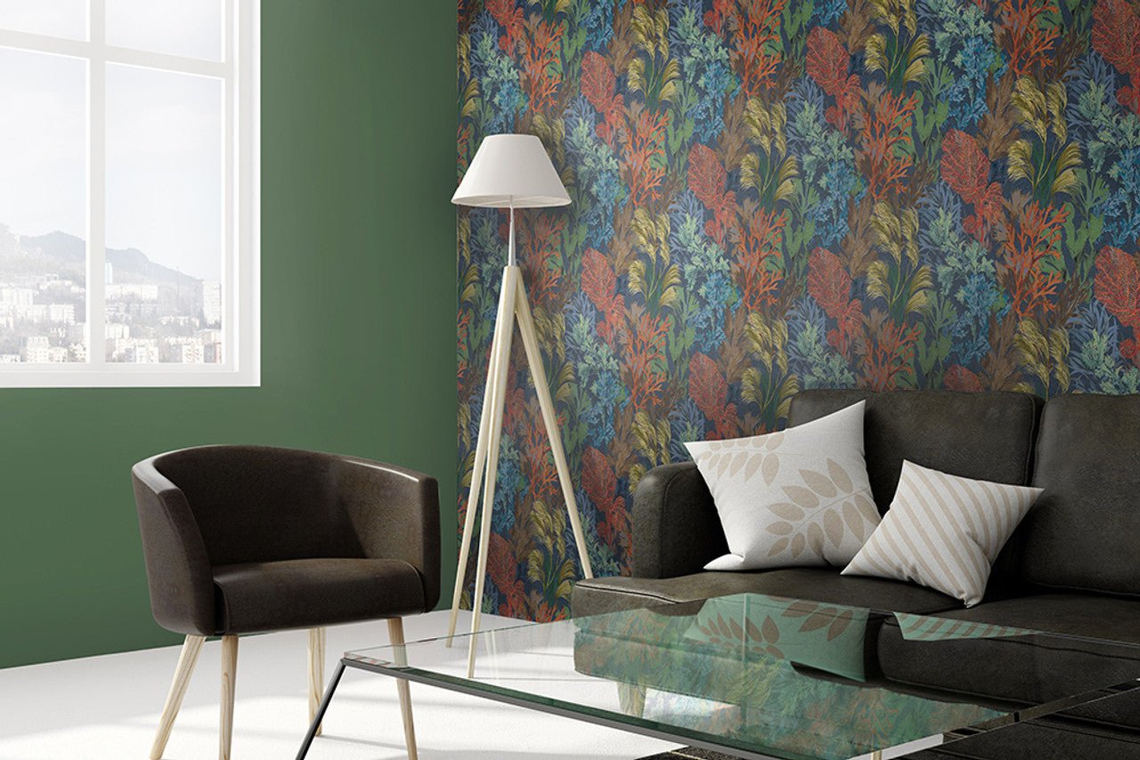Bora Bora Tropical Wallpaper - Blueberry - Hohenberger - 26733 - Premier Wallcovering