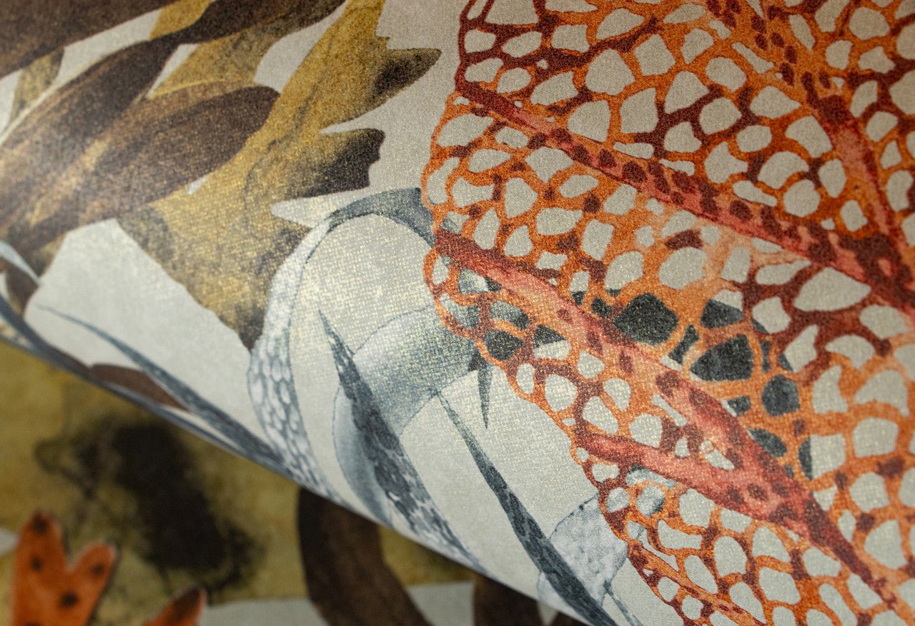Bora Bora Tropical Wallpaper - Peanut - Hohenberger - 26736 - Premier Wallcovering