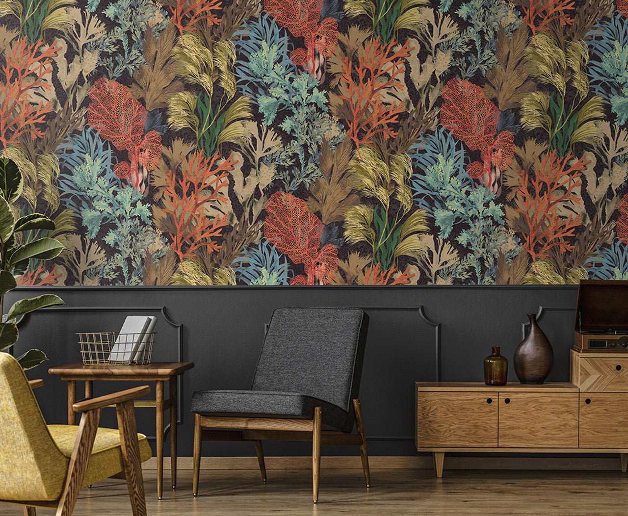 Bora Bora Tropical Wallpaper - Blackberry - Hohenberger - 26737 - Premier Wallcovering