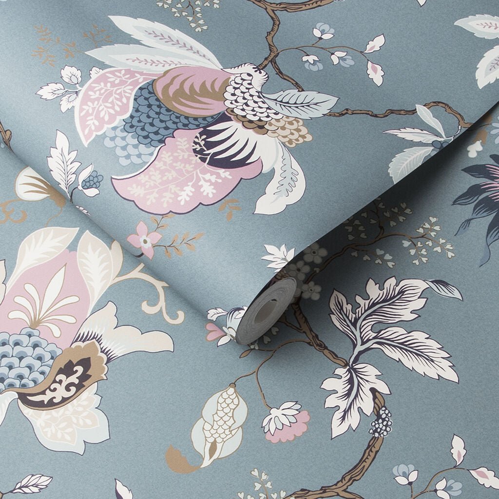 Bordado Wallpaper - Aegean - Graham & Brown - 105765 - Premier Wallcovering