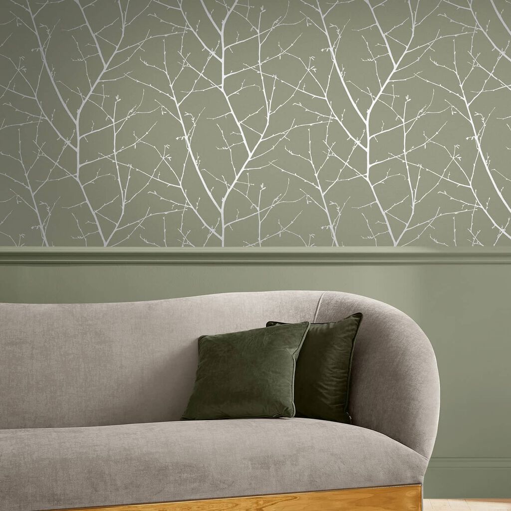 Boreas Wallpaper - Sage - Graham & Brown - 119797 - Premier Wallcovering