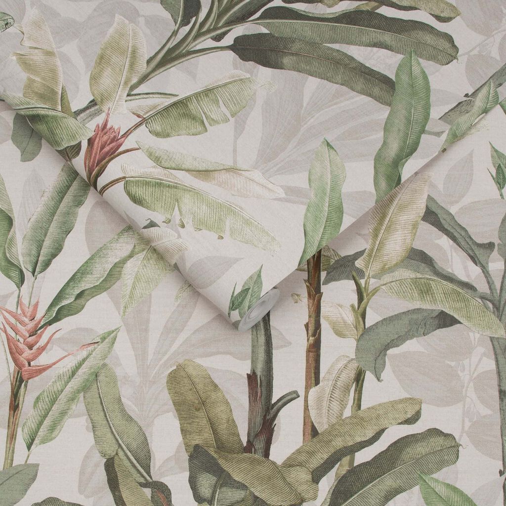 Borneo Wallpaper - Powder - Graham & Brown - 118031 - Premier Wallcovering