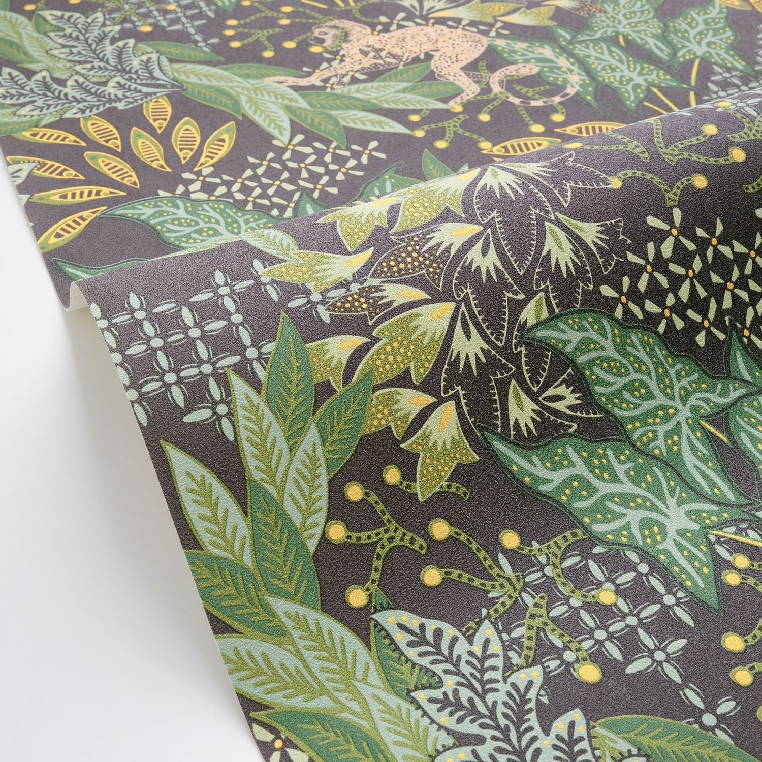 Borneo Wallpaper - Noir Vert - Caselio - 104919703 - Premier Wallcovering