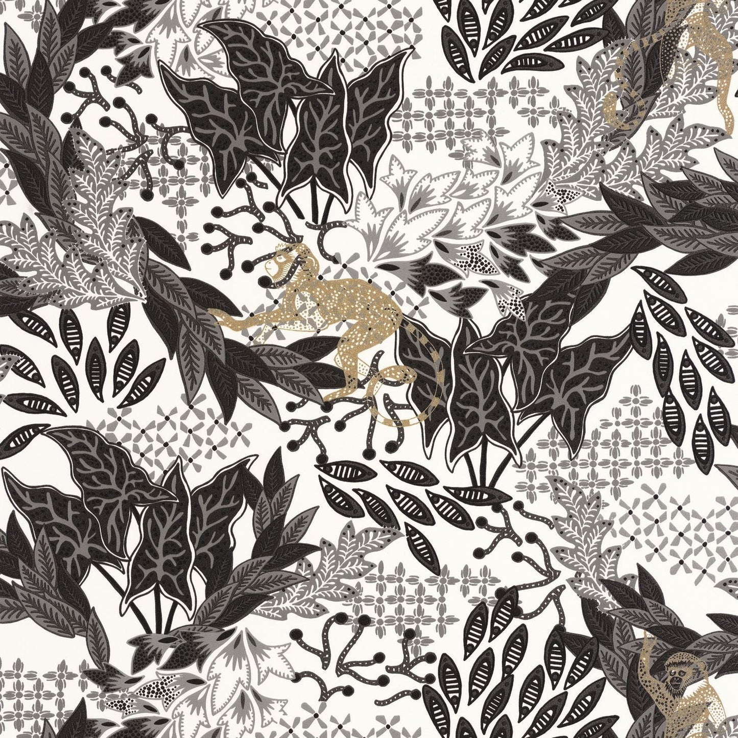 Borneo Wallpaper - Noir Blanc - Caselio - 104910913 - Premier Wallcovering