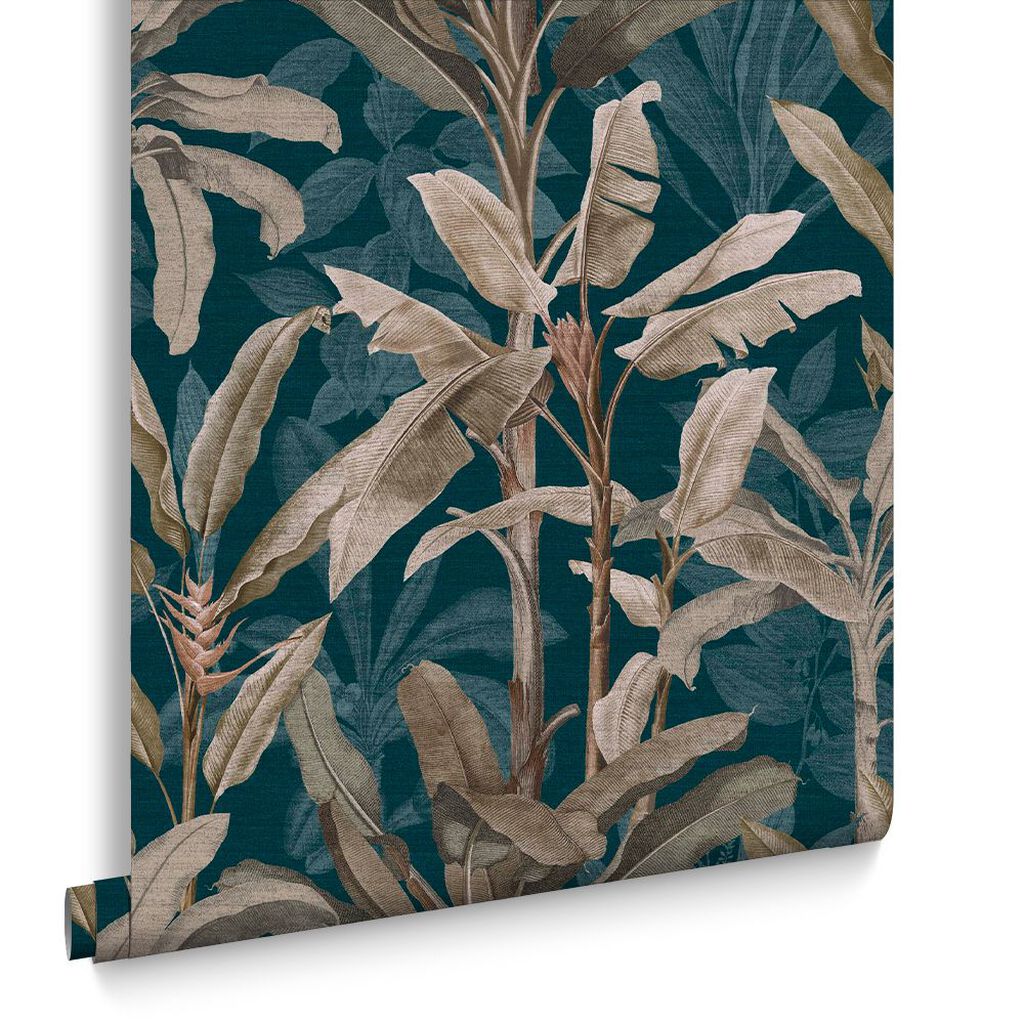 Borneo Wallpaper - Teal - Graham & Brown - 118030 - Premier Wallcovering