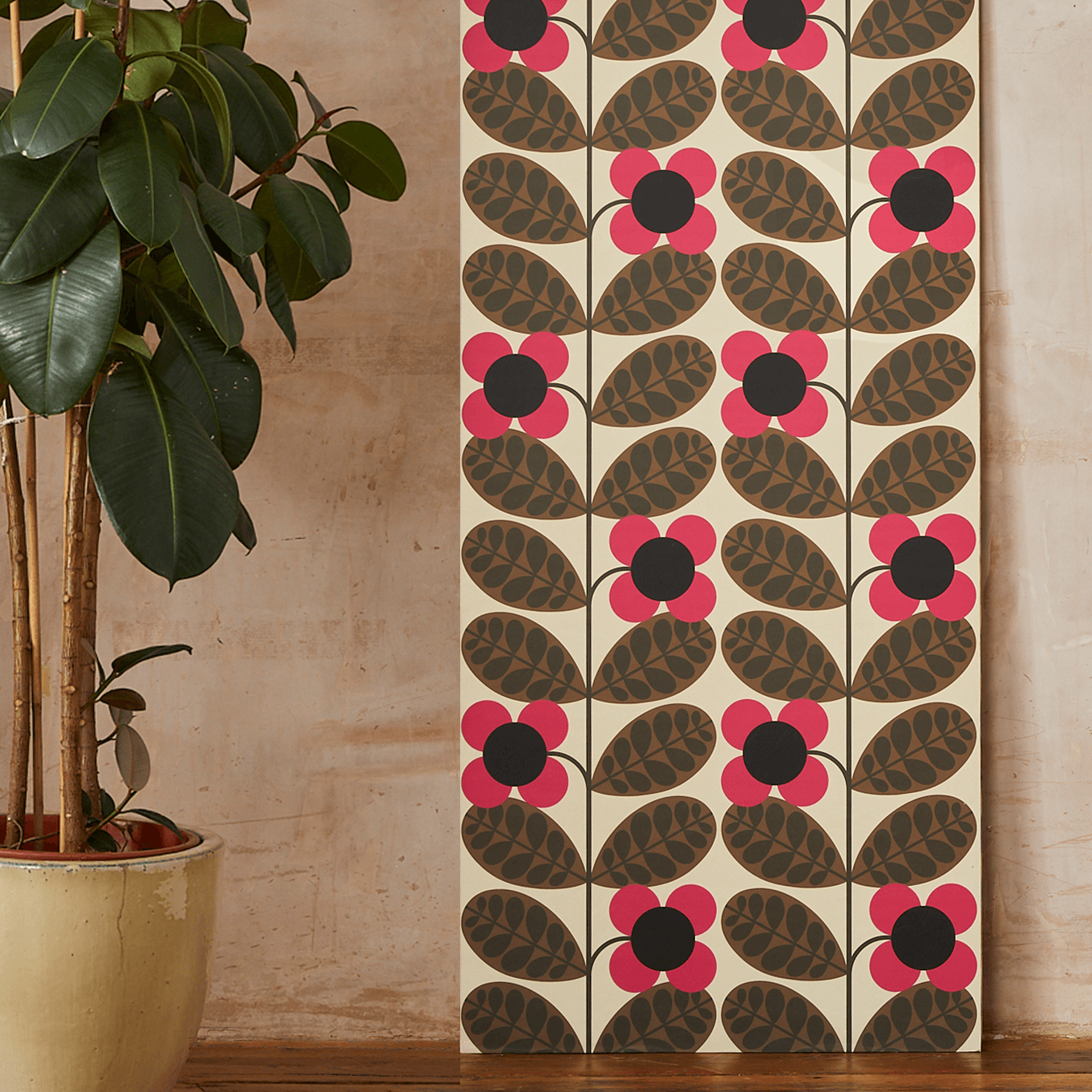 Botanica Bloom Wallpaper - Chestnut - Orla Kiely - 23SHBTBWLPDS-2130 - Premier Wallcovering