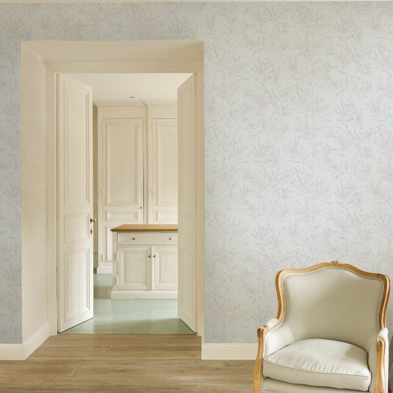 Botanical Leaves Wallpaper - Stone - SK Filson - FI2201 - Premier Wallcovering