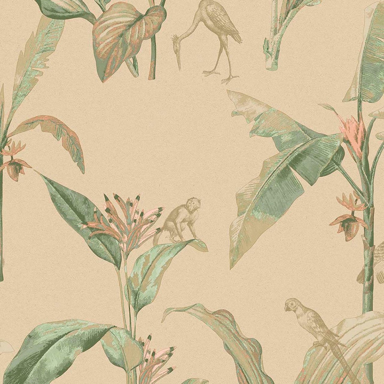 Botanical Oasis Wallpaper - Beige - Eijffinger - 317344 - Premier Wallcovering