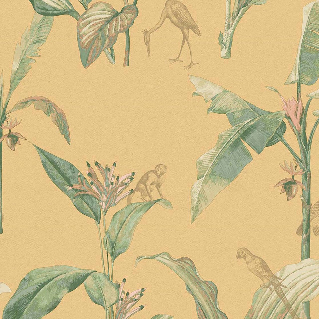 Botanical Oasis Wallpaper - Yellow - Eijffinger - 317343 - Premier Wallcovering